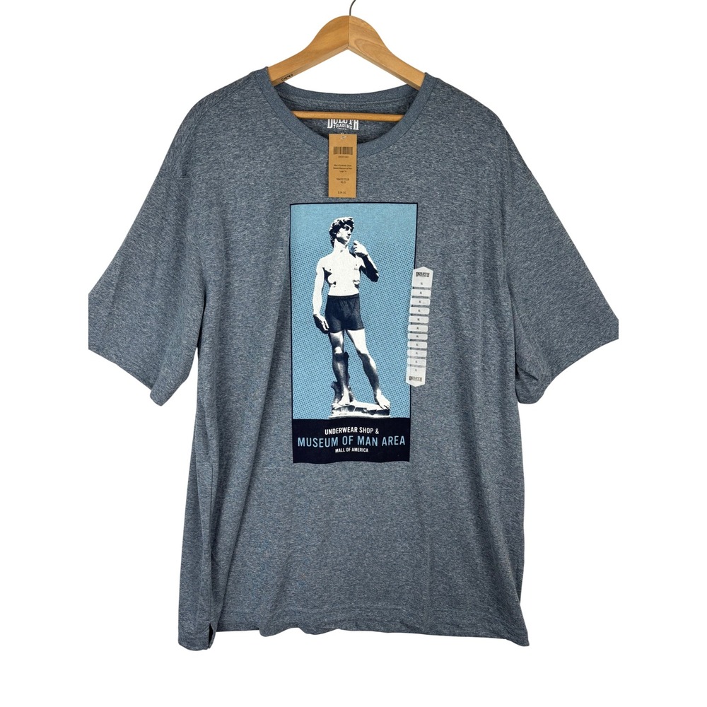 Duluth Trading Co Men Synthetic Short Sleeve Museum of Man Logo Tee XL NWT Blue